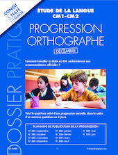 Progression orthographe - Décembre