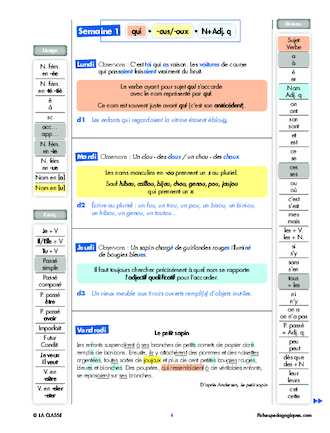 Progression orthographe - Décembre