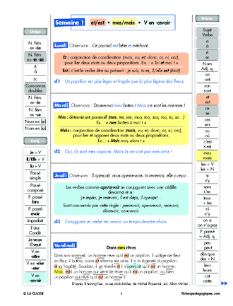 Progression orthographe - janvier