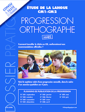 Progression orthographe - Mars