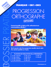 Progression orthographe - Septembre