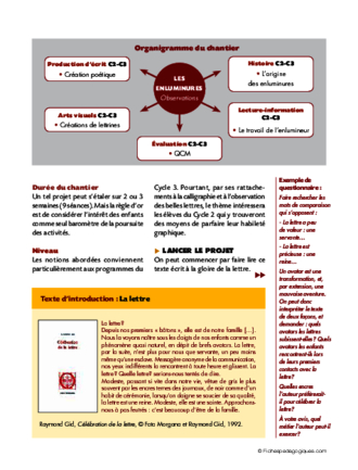 Projet de classe  : les enluminures