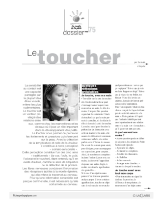 Projet / Le toucher