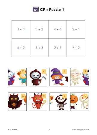 Puzzles mathématiques d'Halloween