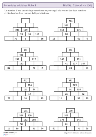 Pyramides additives niveau 2
