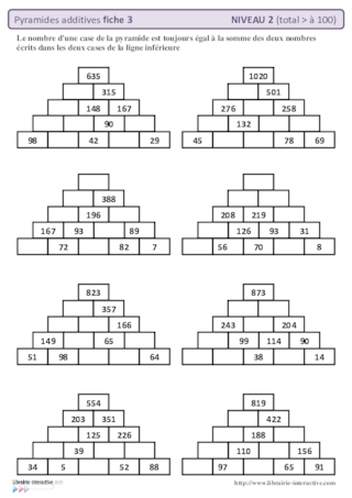 Pyramides additives niveau 2