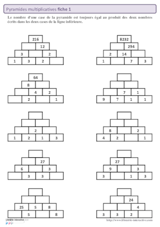 Pyramides multiplicatives