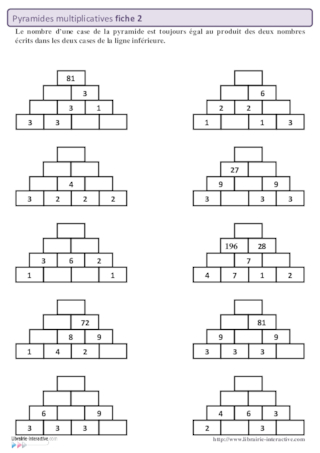 Pyramides multiplicatives