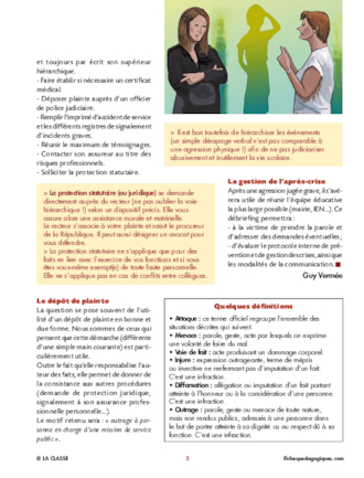 Que faire en cas d’agression verbale  et/ou physique ?