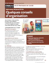 Quelques conseils d'organisation