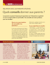 Quels conseils donner aux parents ?