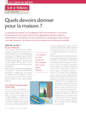 Quels devoirs donner pour la maison ?