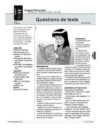 Questions de texte