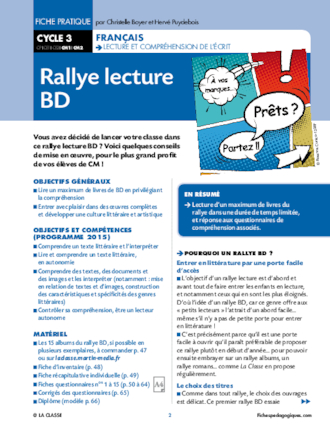 Rallye lecture BD CM1-CM2