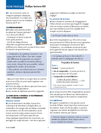 Rallye lecture BD CM1-CM2