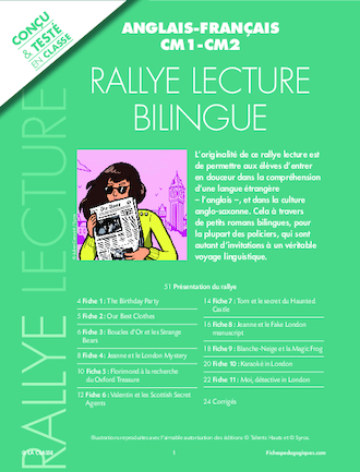 Rallye lecture bilingue anglais CM1/CM2