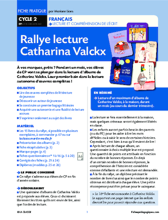 Rallye lecture Catharina Valckx