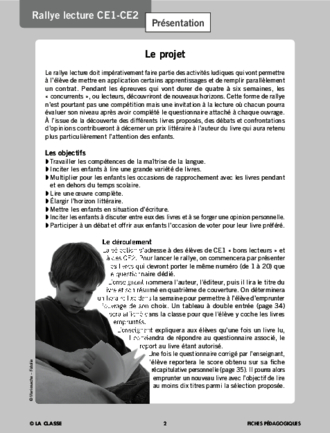 Rallye lecture CE1 CE2 2011