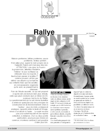 Rallye Lecture Claude Ponti