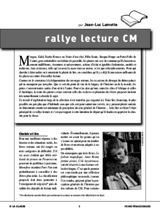 Rallye lecture CM 2009