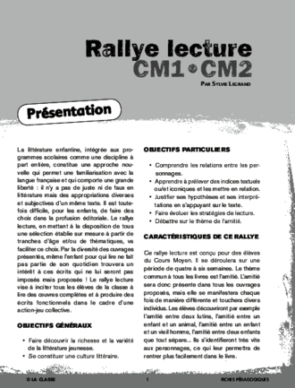 Rallye lecture CM 2012