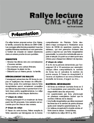 Rallye lecture CM 2013