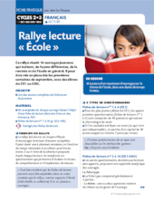 Rallye lecture « école »