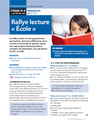 Rallye lecture « école »