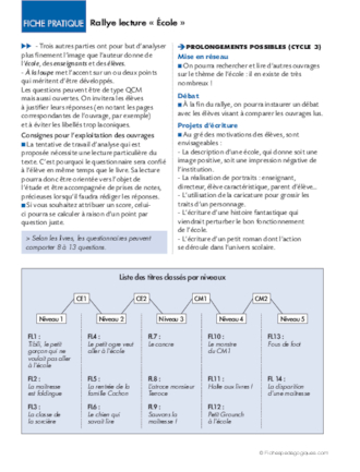 Rallye lecture « école »