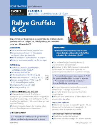 Rallye lecture « Gruffalo & Co »