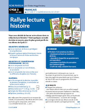 Rallye lecture histoire