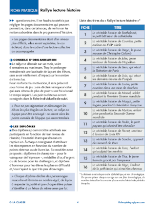 Rallye lecture histoire