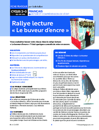 Rallye lecture  « Le buveur d'encre » (CE2-CM1-CM2)