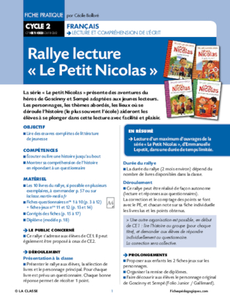 Rallye lecture Le Petit Nicolas