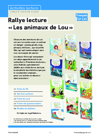 Rallye lecture « Les animaux de Lou »
