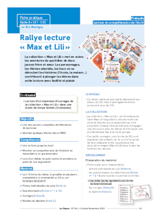 Rallye lecture « Max et Lili »