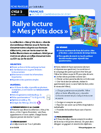 Rallye lecture Mes p'tits docs