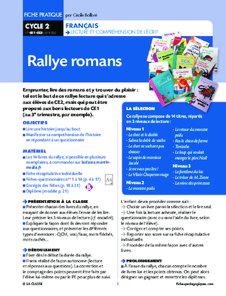 Rallye lecture romans CE1 CE2