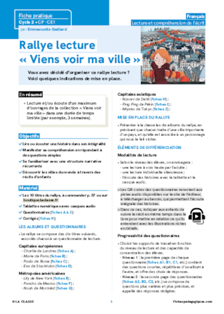 Rallye lecture « Viens voir ma ville »