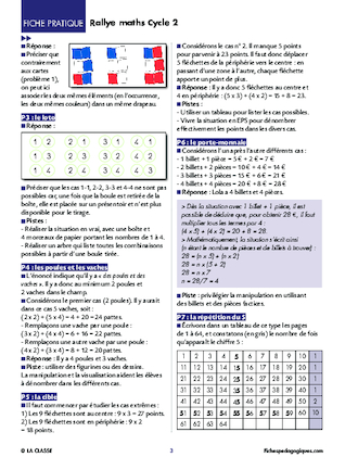 Rallye maths Cycle 2