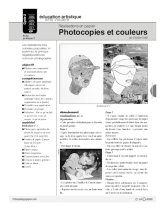 Réalisation en papier (3) / Photocopies et couleurs