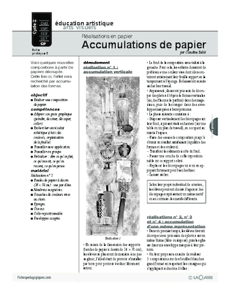 Réalisations en papier (5) /  Accumulations de papier