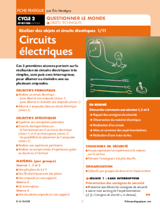 Réaliser des objets et circuits électriques