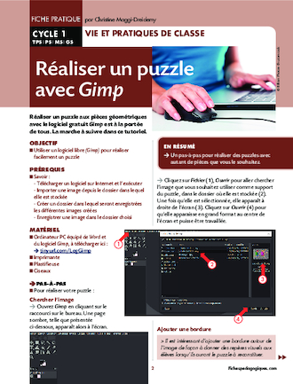 Réaliser un puzzle avec GIMP