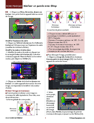 Réaliser un puzzle avec GIMP