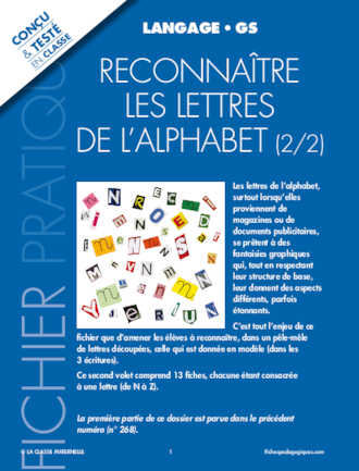 Reconnaitre les lettres de l'alphabet 2/2