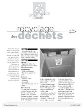 Recyclage des déchets (Projet de classe)