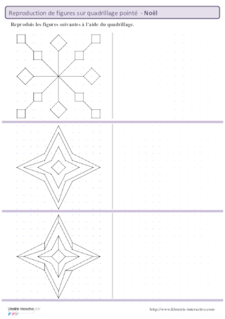 Reproduction de noël sur plan pointé