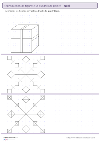 Reproduction de noël sur plan pointé