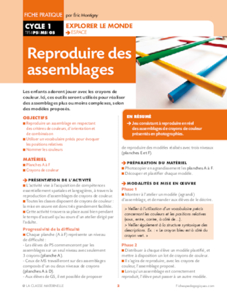 Reproduire des assemblages